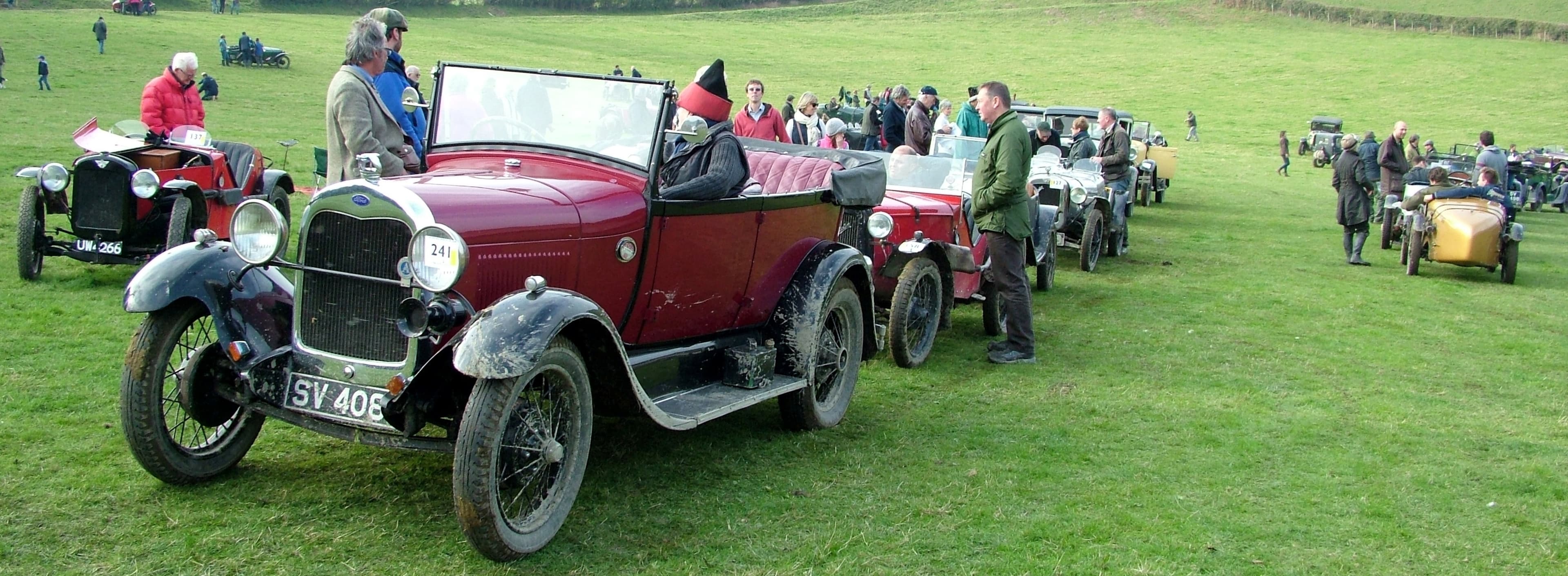 Vintage Sports Car Club trial event at Cwmwhitton Farm in Wales
